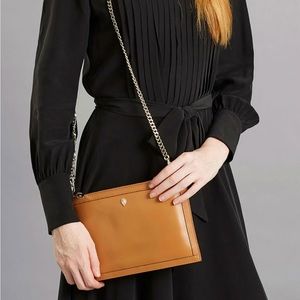 HELEN KAMINSKI Tan Allegra Crossbody Chain Bag NEW WITH TAGS NWT